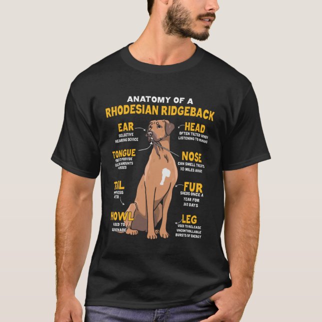 Camiseta Anatomía De Un Retorno Rhodesiano Por Perro (Anverso)