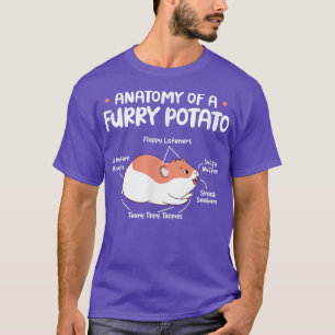 Camiseta Anatomía de un roedor de cerdo guineano de batata 