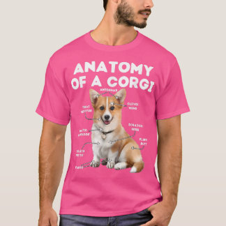 Camiseta Anatomía de un Tee de Perro CorgiFunny