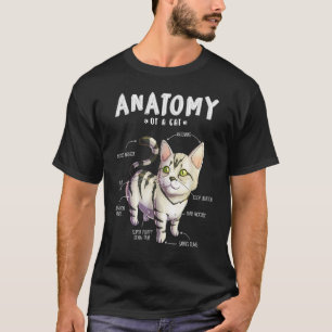 Camiseta Anatomía De Un Tee Mascota Gato Cute Gatito