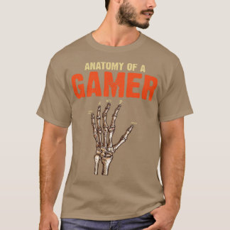Camiseta Anatomía De Un Vídeo De Skeleton De Mano Divertido