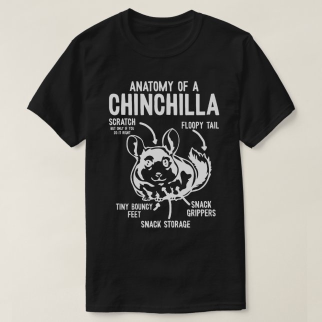 Camiseta Anatomía De Una Chinchilla Chinchillas (Diseño del anverso)
