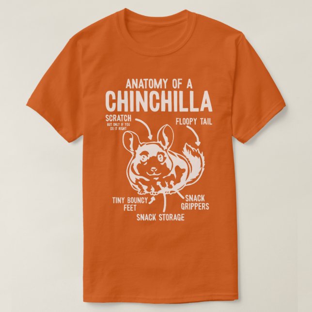 Camiseta Anatomía De Una Chinchilla Chinchillas (Diseño del anverso)