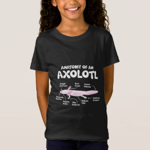 Camiseta anatomía de una ciencia biológica axolotl axolotls