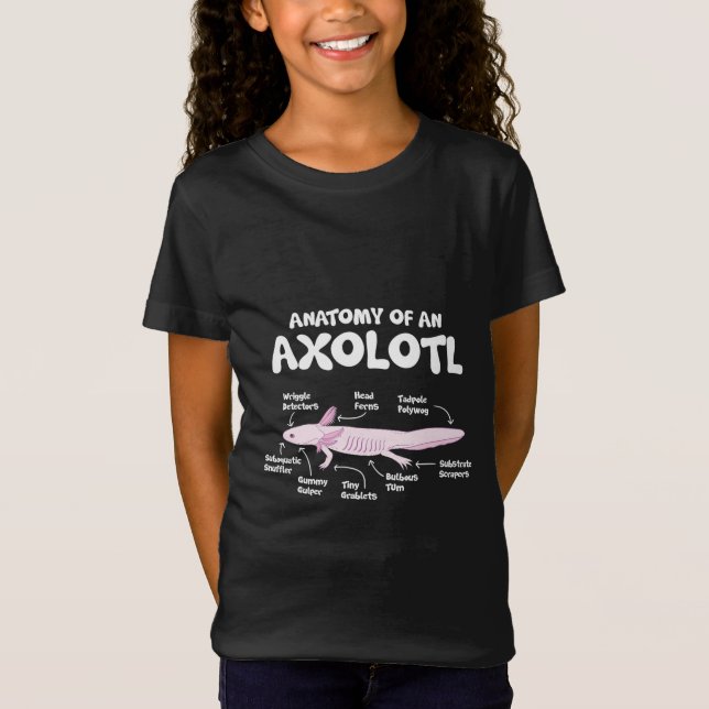 Camiseta anatomía de una ciencia biológica axolotl axolotls (Anverso)