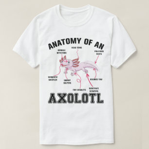Camiseta Anatomía De Una Ciencia De La Biología Axolotl