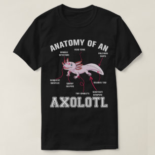 Camiseta Anatomía De Una Ciencia De La Biología Axolotl