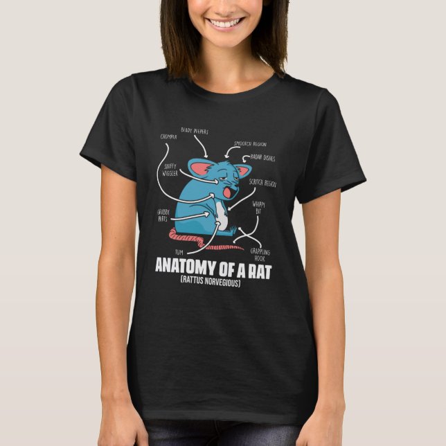 Camiseta Anatomía de una definición de rata para roedor de  (Anverso)