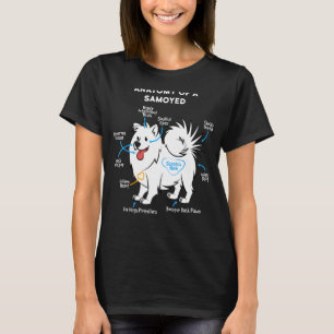 Camiseta Anatomía De Una Divertida Maestra De Perro Samoyed