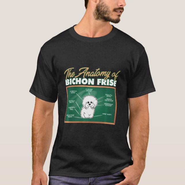 Camiseta Anatomía De Una Fría De Bichón. (Anverso)