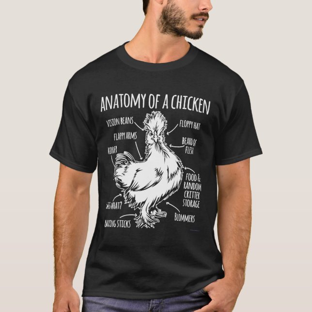 Camiseta Anatomía De Una Granja De Pollos (Anverso)