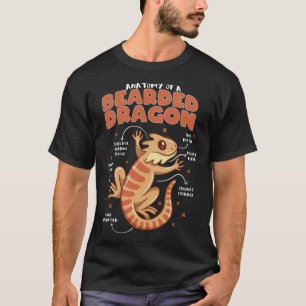 Camiseta Anatomía de una herpetología de Beardie Dragon con