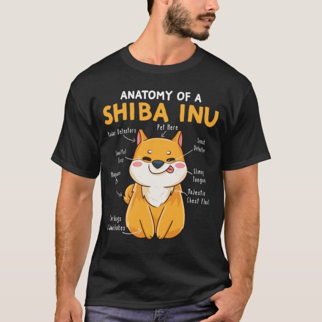 Camiseta Anatomía De Una Madre Perra Shiba Inu Divertida Sh (Anverso)