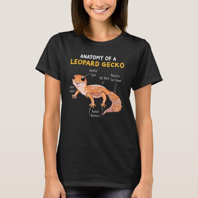 Camiseta Anatomía De Una Madre Reptile Gecko De Leopardo (Anverso)