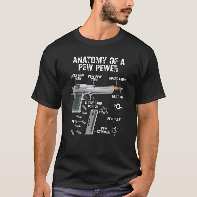 Camiseta anatomía de una pew pewer (Anverso)