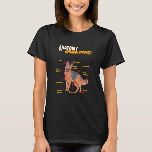 Camiseta Anatomía De Una Ropa De Perro Alemana Para Él A (Anverso)