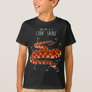 Camiseta Anatomía de una serpiente de maíz, divertida serpi