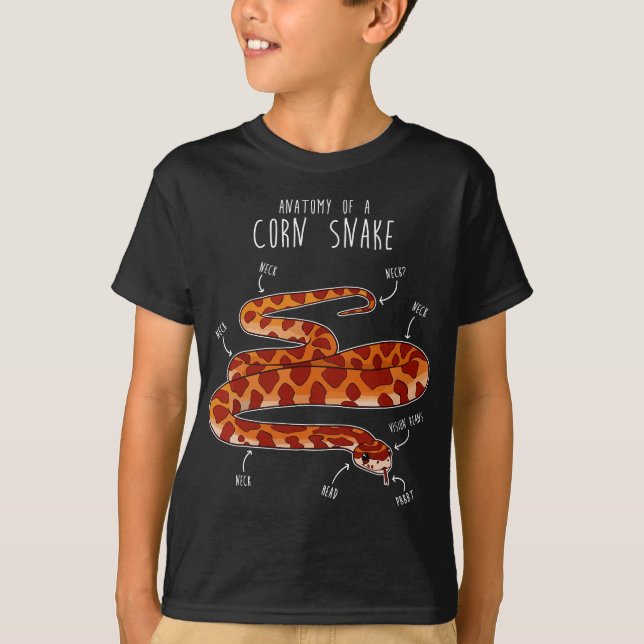 Camiseta Anatomía de una serpiente de maíz, divertida serpi (Anverso)