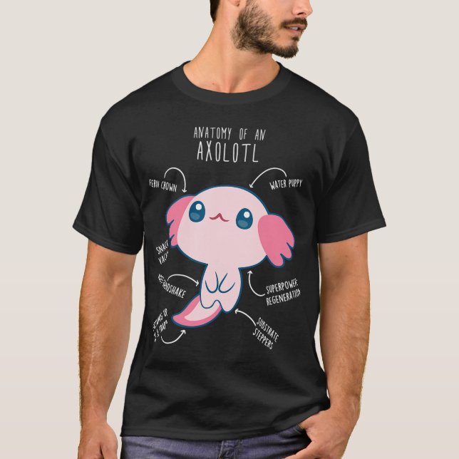Camiseta Anatomía del Axolotl (Anverso)