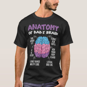 Camiseta Anatomía del cerebro de un papá Humor divertido de