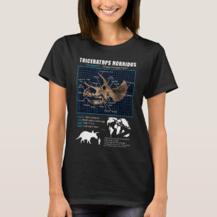Camiseta Anatomía del cráneo de Triceratops