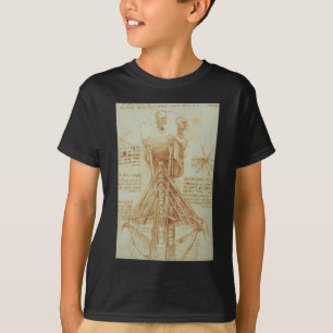 Camiseta Anatomía del cuello de Leonardo da Vinci C. 1515