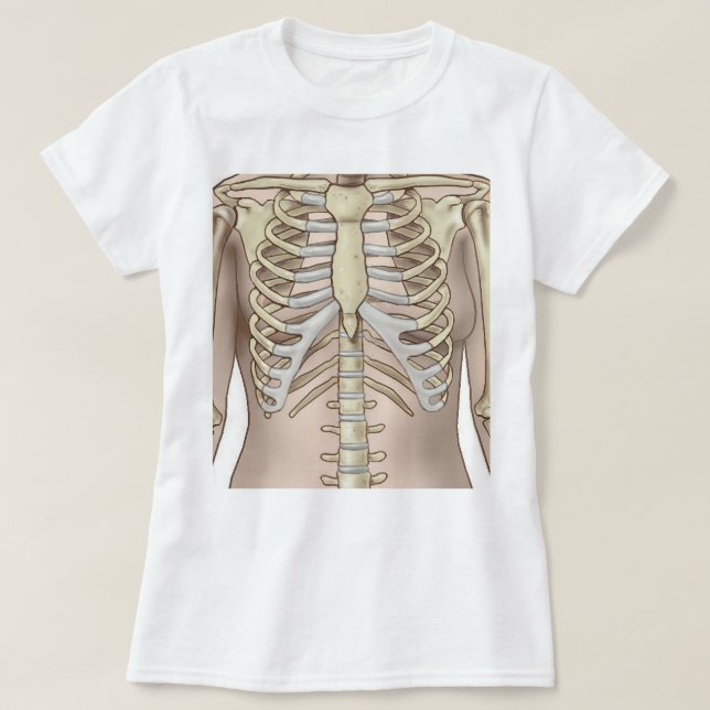 Camiseta Anatomía del esqueleto femenino Fuzzy Express® (Diseño del anverso)