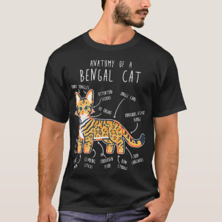 Camiseta Anatomía del gato bengalí