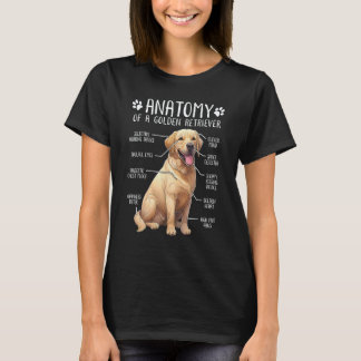 Camiseta Anatomía del Golden Retriever Dueño de perro