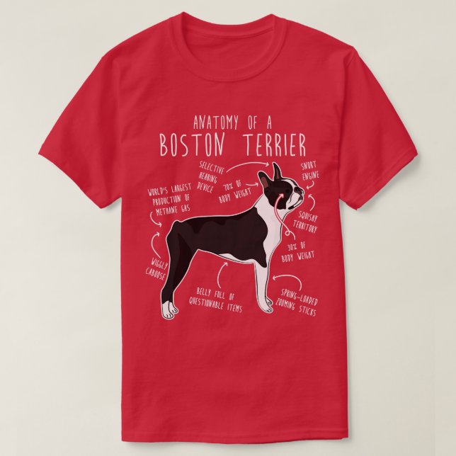 Camiseta Anatomía del perro del terror de Boston (Diseño del anverso)