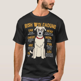 Camiseta Anatomía del perro lobo de Irlanda