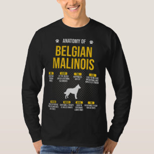 Camiseta Anatomía Del Perro Malinois Belga