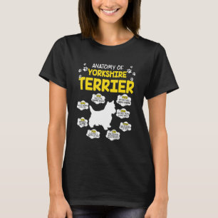 Camiseta Anatomía Del Perro Terrier De Yorkshire
