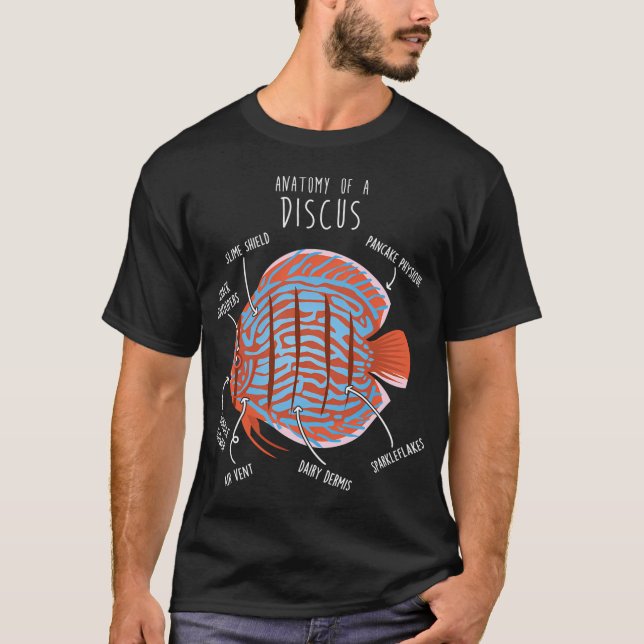 Camiseta Anatomía del pez disco (Anverso)