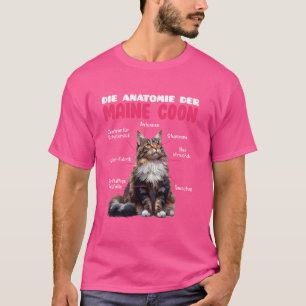 Camiseta ANATOMÍA DEL Propietario Del Mono Maine De Un Gato
