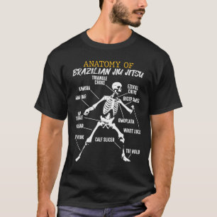 Camiseta Anatomía del Skeleton brasileño Jiu Jitsu