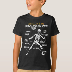 Camiseta Anatomía del Skeleton brasileño Jiu Jitsu