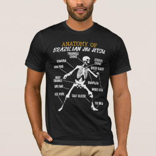 Camiseta Anatomía del Skeleton brasileño Jiu Jitsu