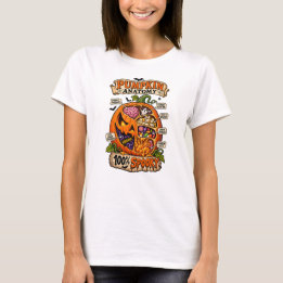 Camiseta Anatomía Divertida de Calabaza de Halloween 100% E