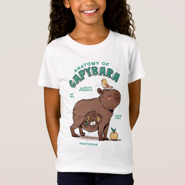 Camiseta Anatomía Divertida de Capybara  (Anverso)
