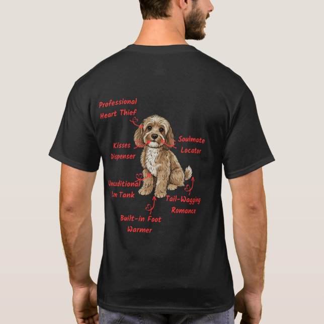 Camiseta Anatomía Divertida de Cockapoo - Regalo Único de S (Reverso)