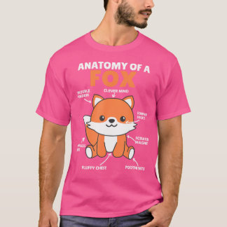 Camiseta Anatomía Explicativa De Fox De Un Zorro