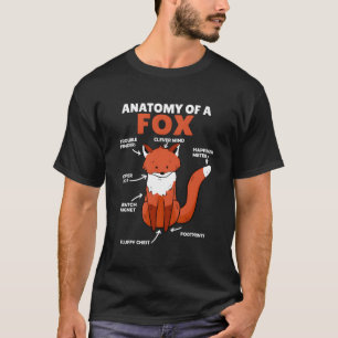 Camiseta Anatomía Explicativa De Fox De Un Zorro