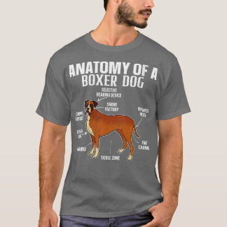 Camiseta Anatomía femenina de un amante de los perros graci