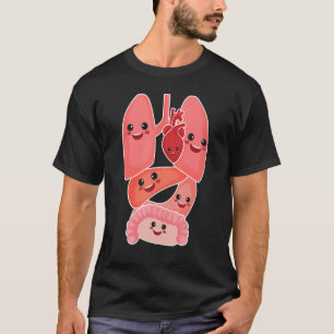 Camiseta Anatomía Fisiología Corazón Pulmones Órganos Vital