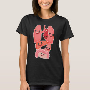 Camiseta Anatomía Fisiología Corazón Pulmones Órganos Vital