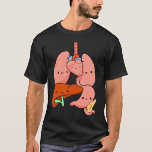 Camiseta Anatomía Fisiología Corazón Pulmones Órganos Vital
