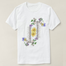 Camiseta Anatomía floral - Vértebras, Hueso de la cadera
