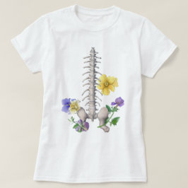 Camiseta Anatomía floral - Vértebras, Hueso de la cadera