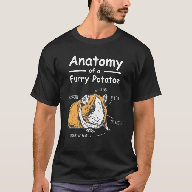 Camiseta Anatomía Furry Potato Hamster Guinea Cerdo (Anverso)